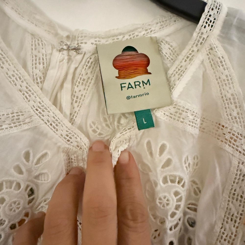 Farm Rio Sweet Bloom Bouquet Short-Sleeve Mini Dress - Picture 6 of 11